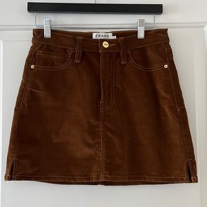 Frame Brown Corduroy Mini Skirt